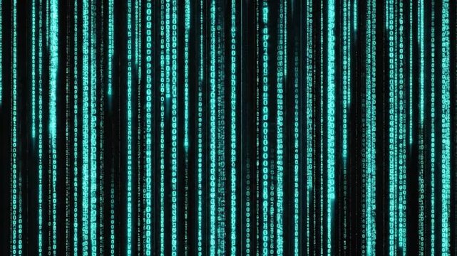 Digital Rain Streaming Code Animation