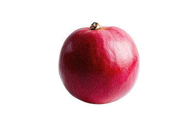 Single ripe red guava fruit isolated on transparent background. Red guava fruit isolated on white background.