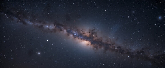 Fototapeta premium A view of the milky way galaxy with countless stars shining brightly in the dark night sky above the earth 3d wallpaper home decoration custom 3d photo wallpaper panaflex design for wall hd background
