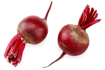 beetroot isolated on white background. clipping path