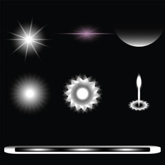 Collection of Abstract Light Effects and Lens Flares