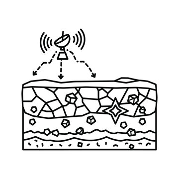 Remote Sensing Geophysical Survey and Subsurface Exploration Icon