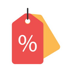 Discount Tags Overlapping Flat Style