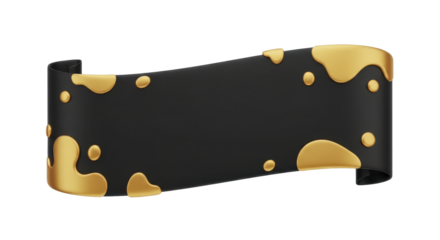 Elegant Black and Gold Banner for Graphic Design Projects