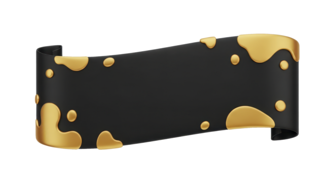 Elegant Black and Gold Banner for Graphic Design Projects