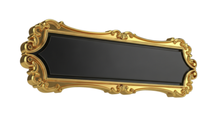 Ornate Gold-Framed Signboard for Elegant Branding