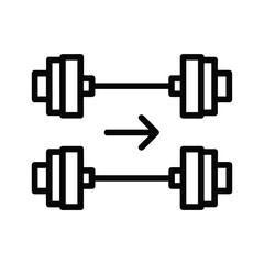 Fitness Barbell Progression Icon
