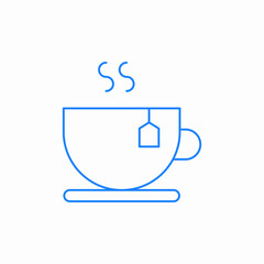 Obraz premium hot cup of tea icon sign vector