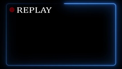 Dark Red Replay Screen Animation with Bold Text Overlay for Sports Highlights, Match Recaps, Gaming Review Moments, Live Broadcast Replays, Digital Scoreboards and Fast-Paced Media 