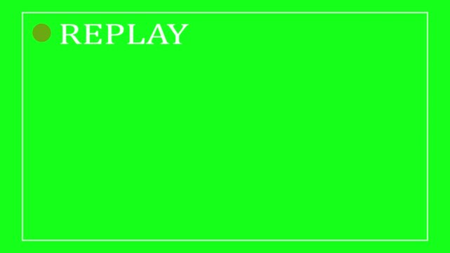 ideo camera replay screen animation on a green screen background in HD. Ideal for video editing, cinematic overlays, Vertical VHS Replay.REPLAY animation screen recorder, viewfinder