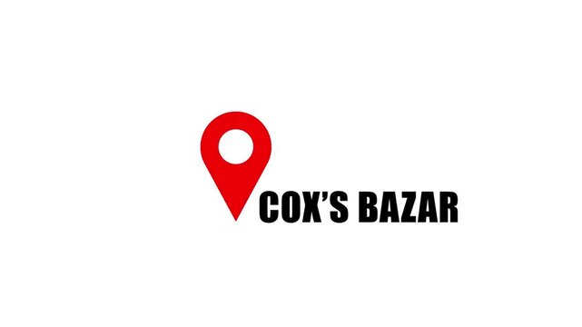 4K Cox&rsquo;s Bazar City Location Map with GPS Tracking Pin and Search Pointer Icon