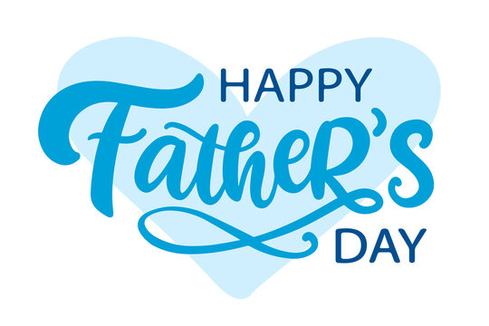 Happy Fathers Day greeting card typography design