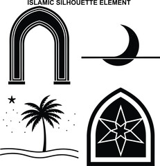 Simple Islamic Silhouettes Set