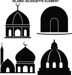 Islamic building silhouettes