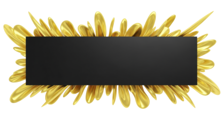 Black and Golden Fluid Abstract Banner Design