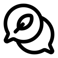 eco chat icon for illustration