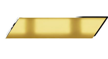 Abstract gold rectangle with a modern, elegant design and subtle highlights on a white background