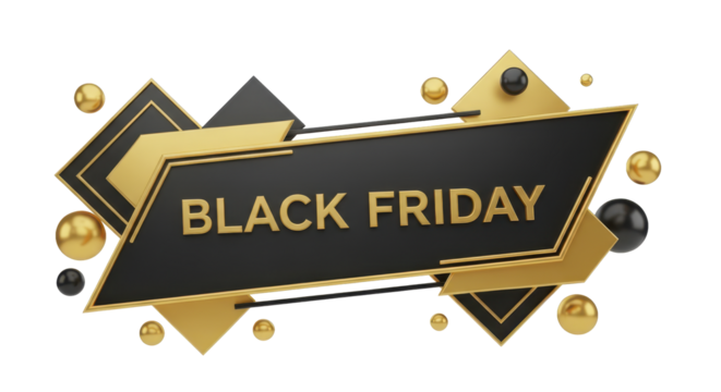 Black Friday Banner Elegant Geometric Design for Promotions and Sales Events