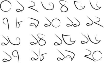 black and white alphabet