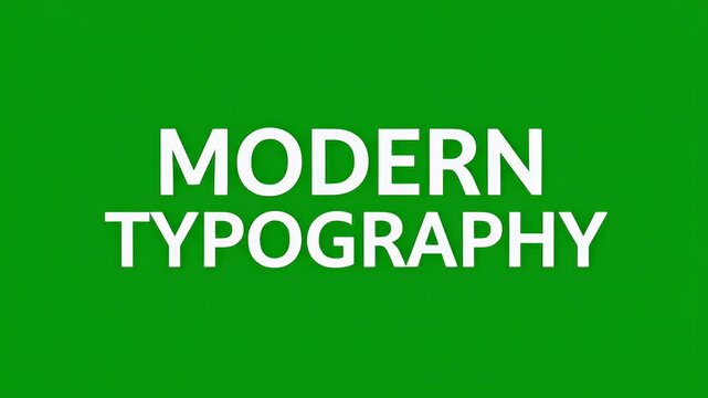 Dynamic modern typography on a bright green background video sequence.