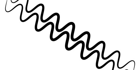 elegant abstract black wave lines forming fluid motion on a simple white background vector artwork.
