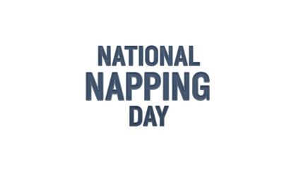 Fototapeta premium National Napping Day isolated white background