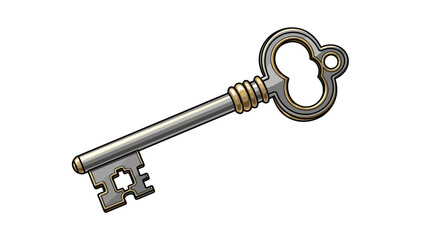 Vintage key illustration showcasing classic design and elegance
