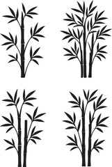  Bamboo Silhouette Design Set 