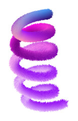 Vibrant purple and blue gradient spring coil