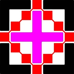 Bento grid design with cross