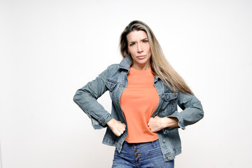 Woman showing anger and frustration with disapproving expression