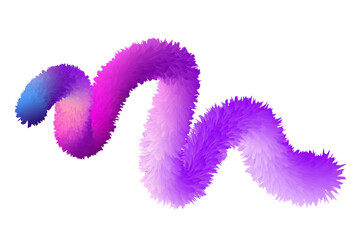 Colorful fluffy worm or brush stroke