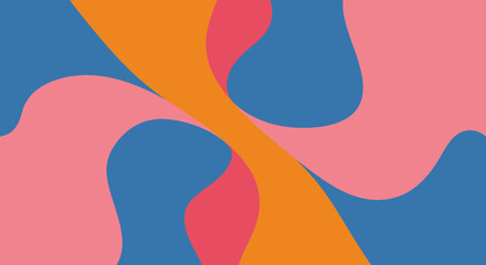 Abstract Organic Shapes Background Vibrant Colors.