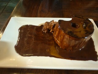 Chocolate Brownie with Chocolate Syrup