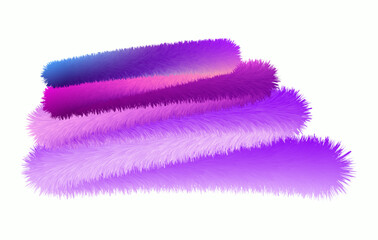 Abstract purple fuzzy brush stroke element
