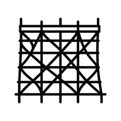 Construction Scaffolding Framework with Cross Bracing Icon