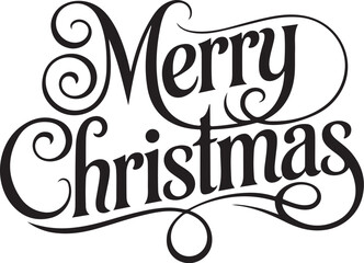 Merry Christmas Typography Vector