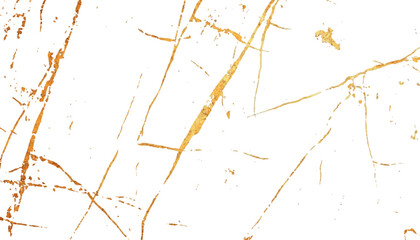 Vector gold lines isolated on white background. Scratch grunge urban background. Distressed overlay texture. Grunge background. Abstract illustration texture of cracks, chips,
