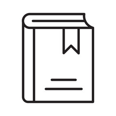 Notebook with Bookmark Tab Icon Design. Agenda, book, bookmark icon. Outline vector. bookmark icon, bookmark line art - simple line art of bookmark, perfect for bookmark logos and icons.