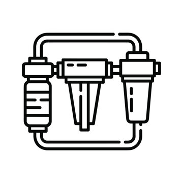 Water Filtration System Outline Icon