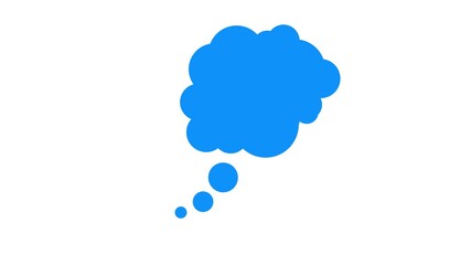 Thinking Bubble or Dynamic fast thought bubble animation.white bubble speech on black background. Animated speech bubble on black screen, speech cloud animation, text bubbles animated. - Powered by Adobe