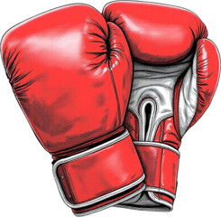 빨간 글로브 권투