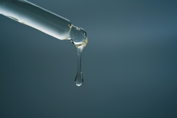 Cosmetic pipette dropping serum or facial oil