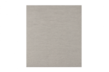 Blank textured light grey paper rectangle isolated on transparent background.