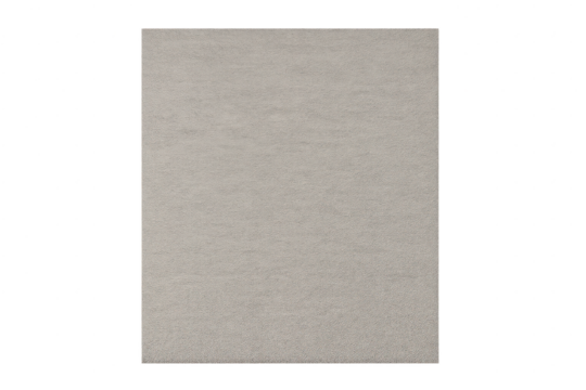 Blank textured light grey paper rectangle isolated on transparent background.