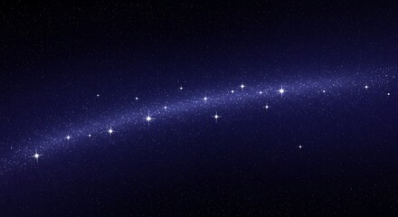 Stunning Night Sky with Twinkling Stars and Cosmic Dust.