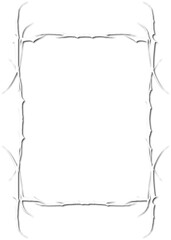 Vintage white decorative frame in Gothic style - elegant white frame on transparent background, PNG, 300 DPI