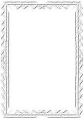 Vintage white decorative frame in Gothic style - elegant white frame on transparent background, PNG, 300 DPI