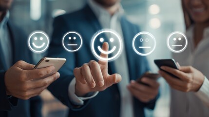 Customer satisfaction rating with feedback