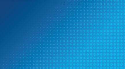 Blue Gradient Halftone Pattern, Circles, Abstract Design, Background Use